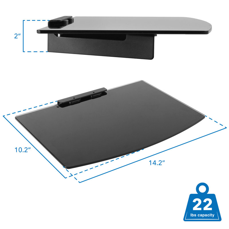 Glass shelf for cable box sales